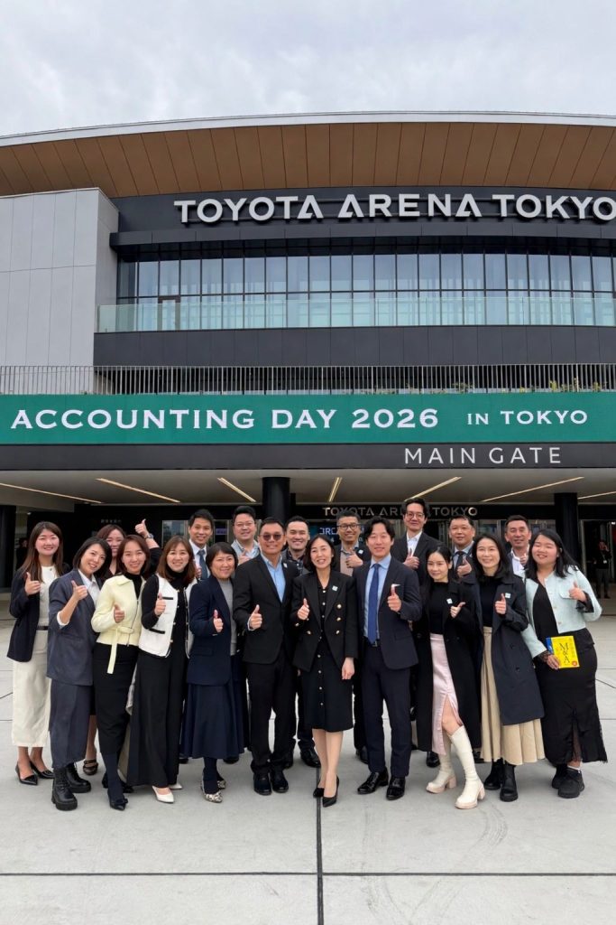 YYC代表团与Nihon M&A Center马来西亚有限公司代表于东京出席“2026年会计日”。