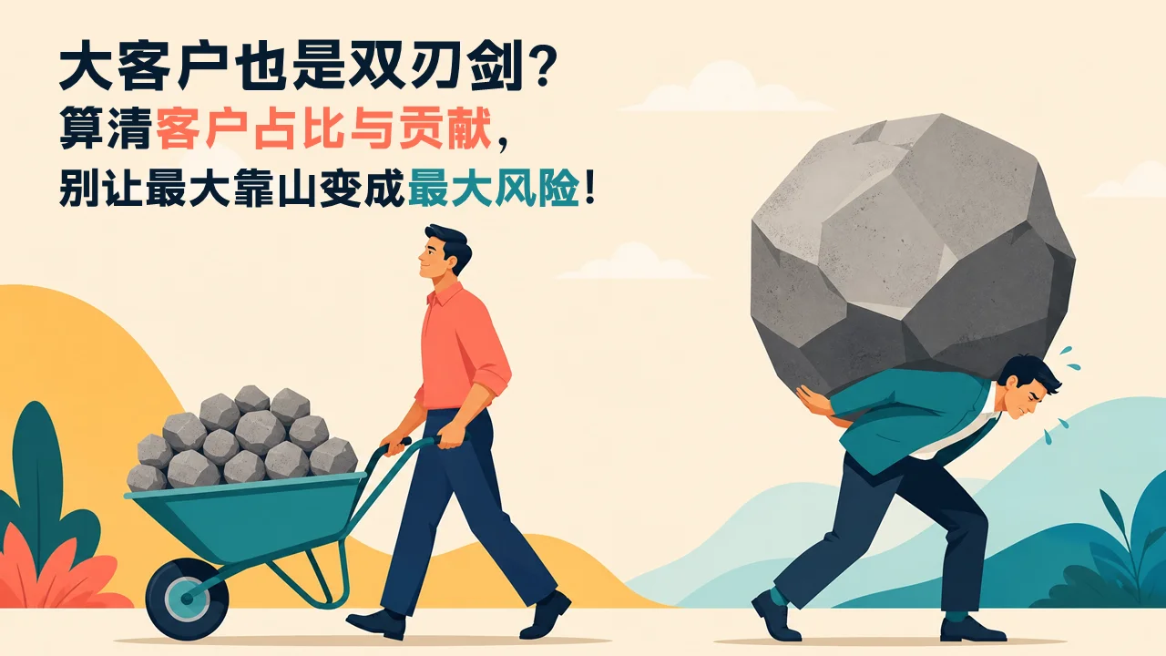 大客户也是双刃剑？算清客户占比与贡献，别让最大靠山变成最大风险！
